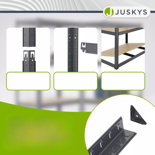 2x REGAŁ MAGAZYNOWY 180x90x40 CM 1750KG METALOWY PÓŁKI GARAŻ PIWNICA SZARY 