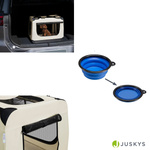 BEŻOWA TORBA TRANSPORTOWA SKŁADANA KOJEC DLA PSA KOTA TRANSPORTER L