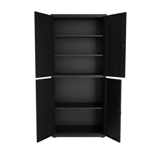 SZAFA METALOWA BIUROWA NA DOKUMENTY AKTA KLUCZ WARSZTATOWA DO GARAŻU CZARNA