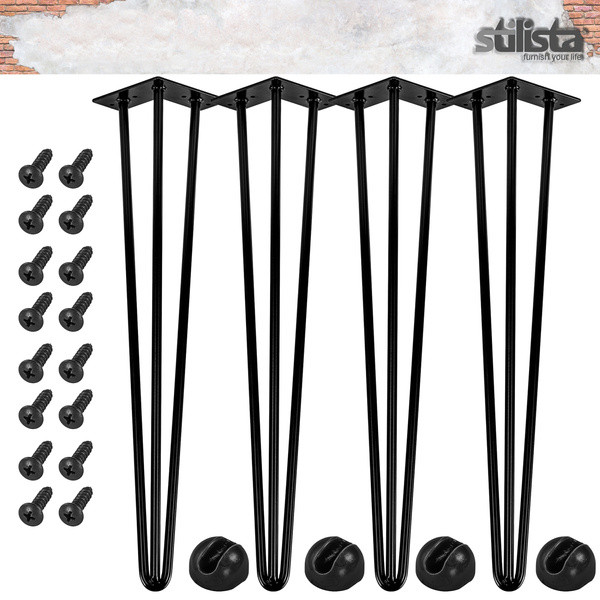 4x METALOWE NOGI STOŁU HAIRPIN LEGS 60 CM 3 PRĘTY