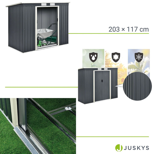 DOMEK NARZĘDZIOWY M 4m3 OGRODOWY METALOWY SCHOWEK GARAŻ SZOPA + FUNDAMENT