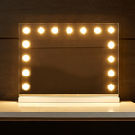  LUSTRO KOSMETYCZNE 58 x 43 CM  DO MAKIJAŻU STOJĄCE STOŁOWE TOALETKOWE LED 