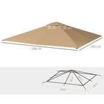 MATERIAŁ DACH NA PAWILON OGRODOWY TYPU 3x3 m 298x295 cm ALTANKE BEŻOWY