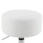 HOKER PUFA TABORET TONIA DO TOALETKI KOSMETYCZNEJ PODUSZKA Z EKOSKÓRY BIAŁY