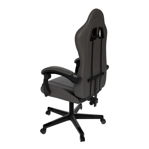 FOTEL GAMINGOWY BIUROWY KUBEŁKOWY GRACZA OBROTOWY HYPERSEAT SZARY CZARNY