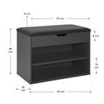 ŁAWKA NA BUTY DO PRZECHOWYWANIA Z SIEDZISKIEM I SCHOWKIEM SZAFKA REGAŁ