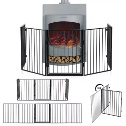 METALOWA BARIERKA OCHRONNA DO KOMINKA I PIECA BRAMKA OSŁONA Z FURTKĄ