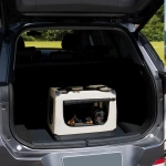 BEŻOWA TORBA TRANSPORTOWA SKŁADANA KOJEC DLA PSA KOTA TRANSPORTER M