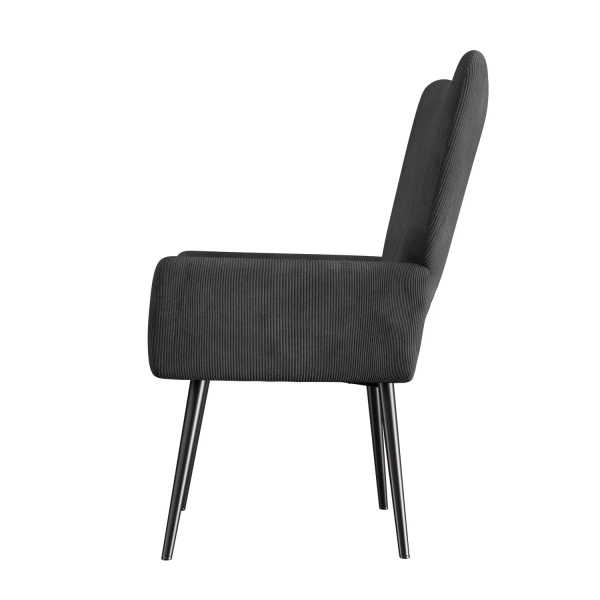 FOTEL USZAK RELAKSACYJNY WYPOCZYNKOWY SKANDYNAWSKI STYL SZARY SZTRUKS