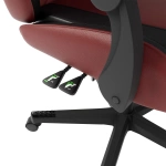 FOTEL GAMINGOWY BIUROWY KUBEŁKOWY GRACZA OBROTOWY HYPERSEAT BORDOWY CZARNY