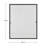 MOSKITIERA OKIENNA 130x150 CM DO OKNA ALUMINIOWA RAMA SIATKA NA OWADY SZARA