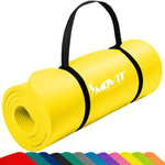 ŻÓŁTA MATA PIANKOWA 190x60x1,5cm DO ĆWICZEŃ / FITNESS