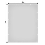 BIAŁA PLANDEKA 4x5 M 650G/M2 PRZEMYSŁOWA OCHRONNA Z OCZKAMI OKRYCIOWA