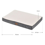 ORTOPEDYCZNE LEGOWISKO DLA PSA MATERAC ŁÓŻKO MILOW 92X69X8 CM BEŻOWO-SZARE