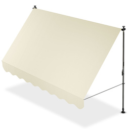 MARKIZA 300x120 CM ROZPOROWA BALKONOWA TELESKOPOWA TARASOWA ROLETA BEŻOWA
