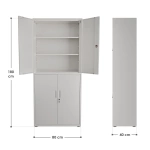 SZAFA METALOWA BIUROWA NA KLUCZ DOKUMENTY AKTA MEDYCZNA DO GABINETU BIAŁA