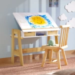 BIURKO DZIECIĘCE REGULOWANE Z SZUFLADAMI STOLIK DO NAUKI STÓŁ KREŚLARSKI