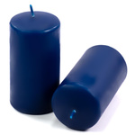 ŚWIECE STOŁOWE GRANATOWE 16x 11,5x6CM ŚWIECZKI WALCOWE TRADYCYJNE KOLUMNOWE
