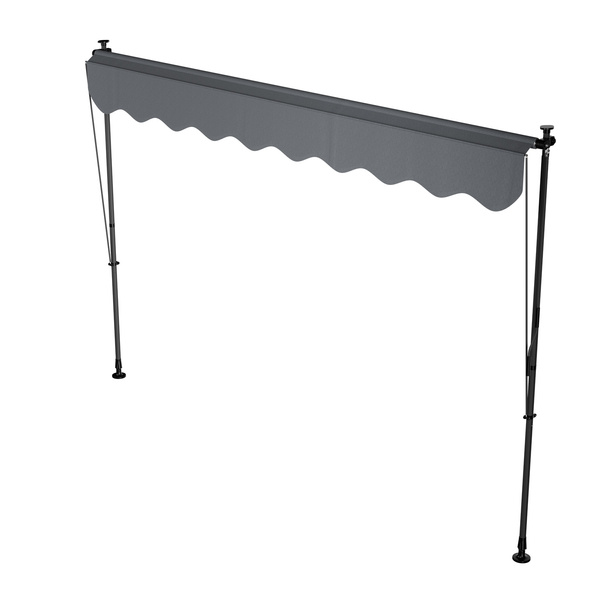 MARKIZA 300x120 CM ROZPOROWA BALKONOWA TELESKOPOWA TARASOWA ROLETA ANTRACYT