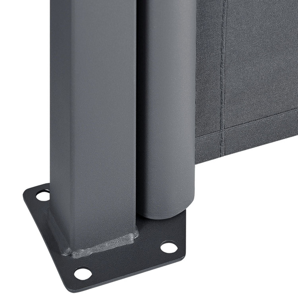 SZARA MARKIZA BOCZNA ROZSUWANA 500x200 CM WYSUWANA ROLETA OSŁONA TARASOWA