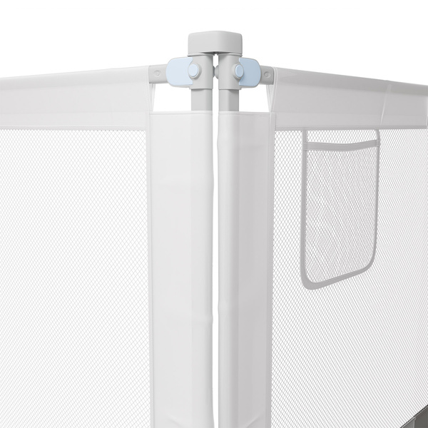 BARIERKA OCHRONNA DO ŁÓŻKA 200 CM OCHRONNA DLA DZIECKA REGULOWANA SZARA