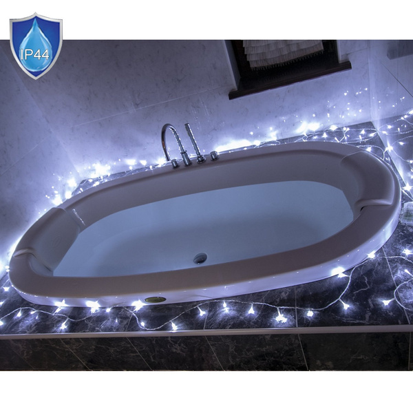BIAŁE LAMPKI CHOINKOWE 100 LED NA BATERIE + PILOT