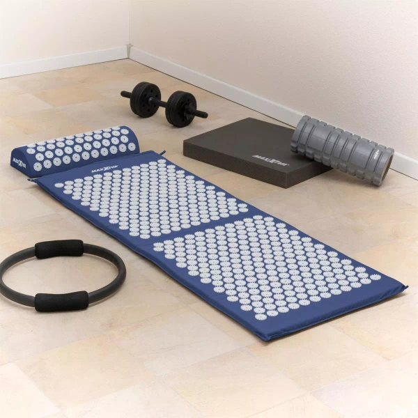 MAXXIVA NIEBIESKA MATA DO AKUPRESURY 130x50 CM Z KOLCAMI NA BÓL PLECÓW