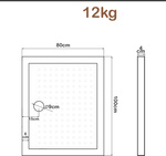 BRODZIK PRYSZNICOWY PROSTOKĄTNY POSADZKOWY 100x80 AKRYLOWY BIAŁY SLIM 5 CM