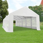 NAMIOT OGRODOWY 4X10M PAWILON IMPREZOWY HANDLOWY DRZWI BIAŁY UV WODOODPORNY