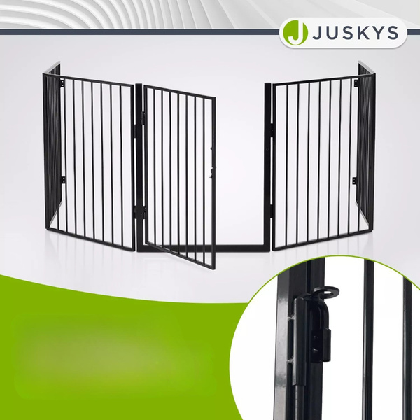 METALOWA BARIERKA OCHRONNA DO KOMINKA I PIECA BRAMKA OSŁONA Z FURTKĄ