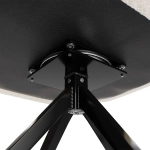 KRZESŁO TAPICEROWANE 360° DO SALONU JADALNI JASNOBEŻOWE ECRU KREMOWE BOUCLE