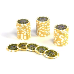 50x ŻETONY LASEROWE 12G WARTOŚĆ 1000 DO POKERA RDZEŃ METAL CHIPS OCEAN