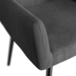 FOTEL USZAK RELAKSACYJNY WYPOCZYNKOWY SKANDYNAWSKI STYL SZARY SZTRUKS