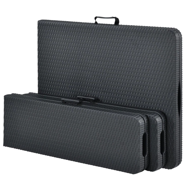 ZESTAW OGRODOWY CATERINGOWY PIWNY BANKIETOWY STÓŁ 180 CM + 2x ŁAWKA RATTAN