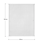MOSKITIERA OKIENNA 80x100 CM DO OKNA ALUMINIOWA RAMA SIATKA NA OWADY BIAŁA