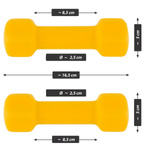 ZESTAW HANTLE NEOPRENOWE 2x 1,0 KG MAXXIVA ŻÓŁTE CIĘŻARKI FITNESS HANTELKI