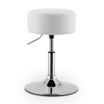 HOKER PUFA TABORET TONIA DO TOALETKI KOSMETYCZNEJ PODUSZKA Z EKOSKÓRY BIAŁY