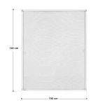 MOSKITIERA OKIENNA 100x120 CM DO OKNA ALUMINIOWA RAMA SIATKA NA OWADY BIAŁA