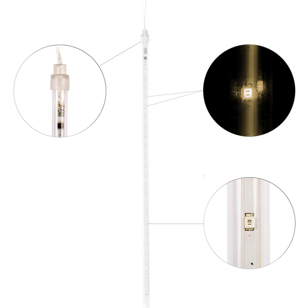 LAMPKI SOPLE PADAJĄCY ŚNIEG 480 LED METEORYT 50 CM
