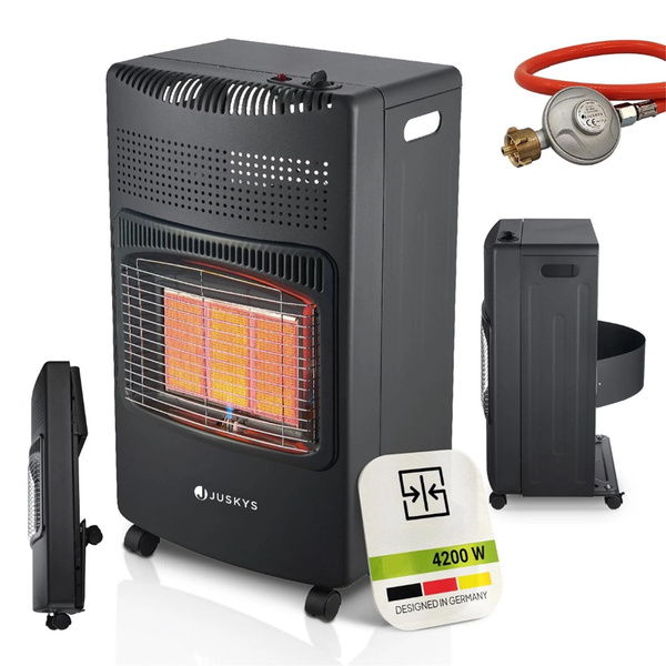 PIECYK GAZOWY 4,2kW NA BUTLĘ GAZ LPG CZARNY GRZEJNIK SKŁADANY PROMIENNIK