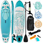 ZIELONA DESKA SUP 366 CM STAND UP PADDLE BOARD DO PŁYWANIA POMPOWANA