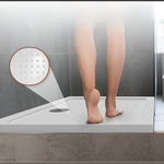 BRODZIK PRYSZNICOWY PROSTOKĄTNY POSADZKOWY 100x70 AKRYLOWY BIAŁY SLIM 5 CM