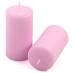 ŚWIECE STOŁOWE RÓŻOWE 16x 11,5x6 CM ŚWIECZKI WALCOWE TRADYCYJNE KOLUMNOWE