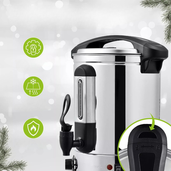 WARNIK 7L PODGRZEWACZ DO WODY PIWA WINA GRZAŃCA 1500W ZE STALI NIERDZEWNEJ