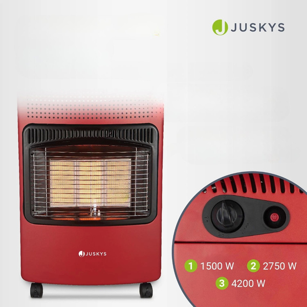 PIECYK GAZOWY 4,2kW NA BUTLĘ GAZ LPG CZERWONY GRZEJNIK SKŁADANY PROMIENNIK