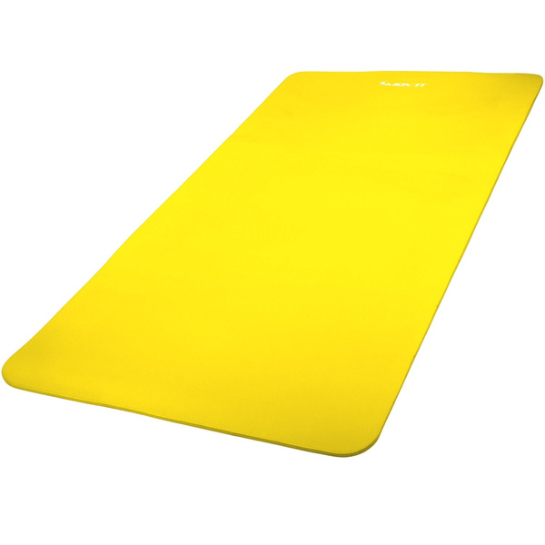 ŻÓŁTA MATA PIANKOWA 183x60x1,0cm DO ĆWICZEŃ / GIMNASTYKI / FITNESS / JOGI