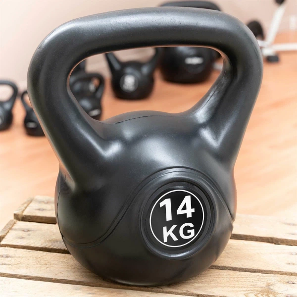 KETTLEBELL MAXXIVA 14 KG CZARNY OBCIĄŻENIE HANTLA KOMPOZYTOWA KULA