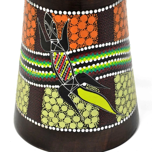DJEMBE AFRYKAŃSKI BĘBEN 60 CM MAHOŃ RĘCZNIE MALOWANY KOZIA SKÓRA BONGO