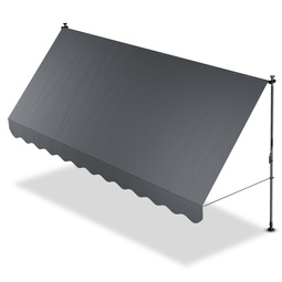 MARKIZA 400x120 CM ROZPOROWA BALKONOWA TELESKOPOWA TARASOWA ROLETA ANTRACYT