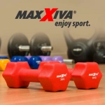 ZESTAW HANTLE NEOPRENOWE 2x 3,0 KG MAXXIVA CZERWONE CIĘŻARKI FITNESS